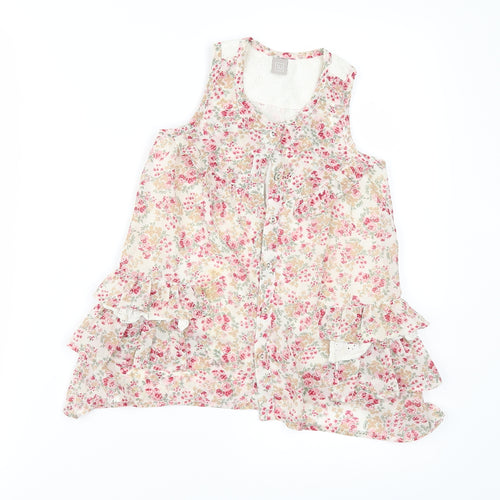 TU Girls Beige Fair Isle  A-Line  Size 4 Years