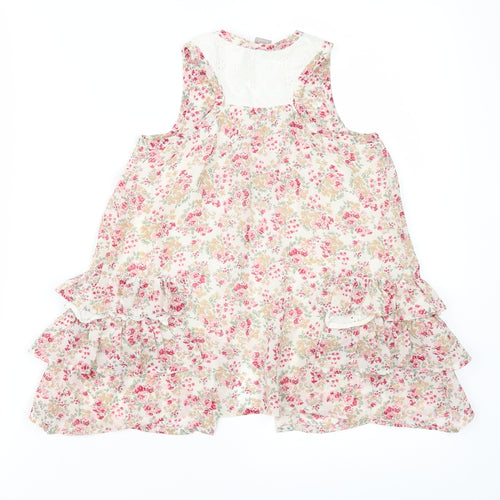 TU Girls Beige Fair Isle  A-Line  Size 4 Years