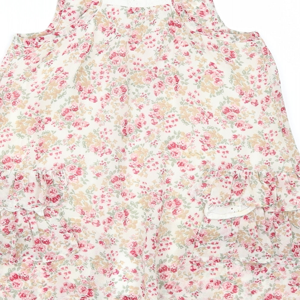 TU Girls Beige Fair Isle  A-Line  Size 4 Years