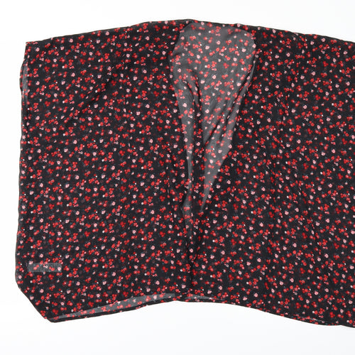 George Girls Black Floral  Kimono Blouse Size 11-12 Years