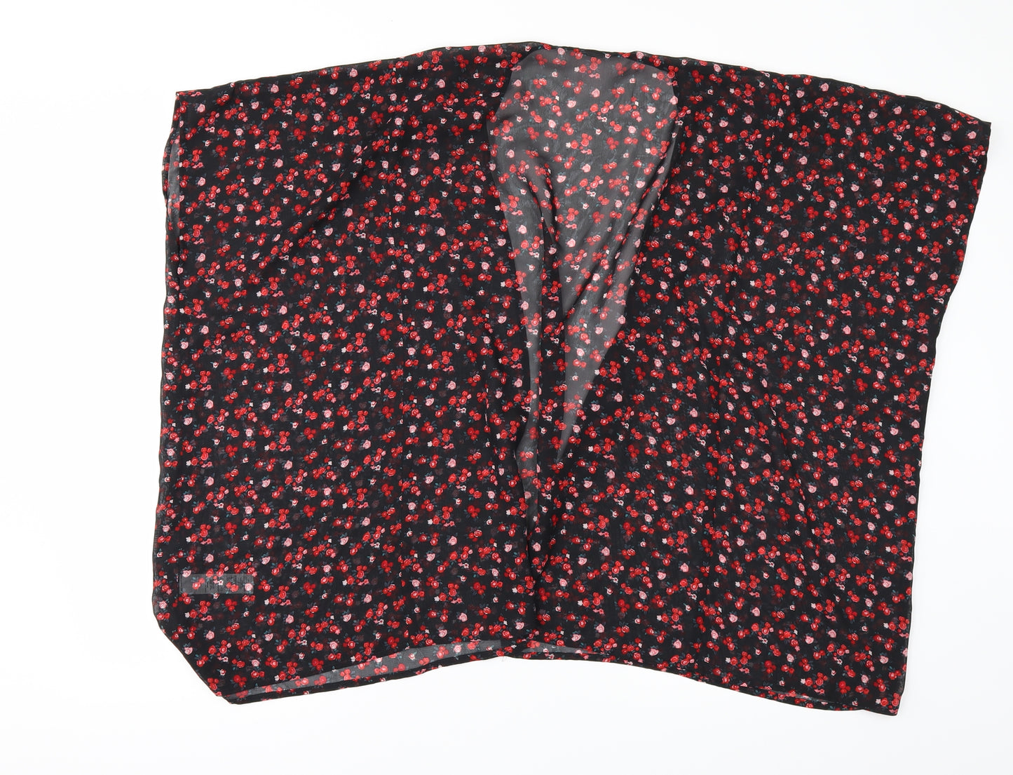 George Girls Black Floral  Kimono Blouse Size 11-12 Years