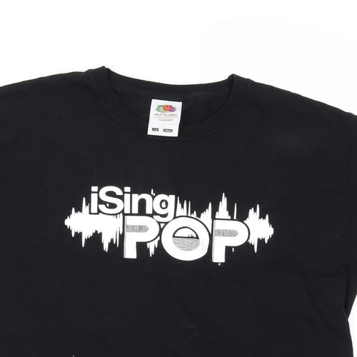 Fruit of the Loom Girls Black   Basic T-Shirt Size 7-8 Years