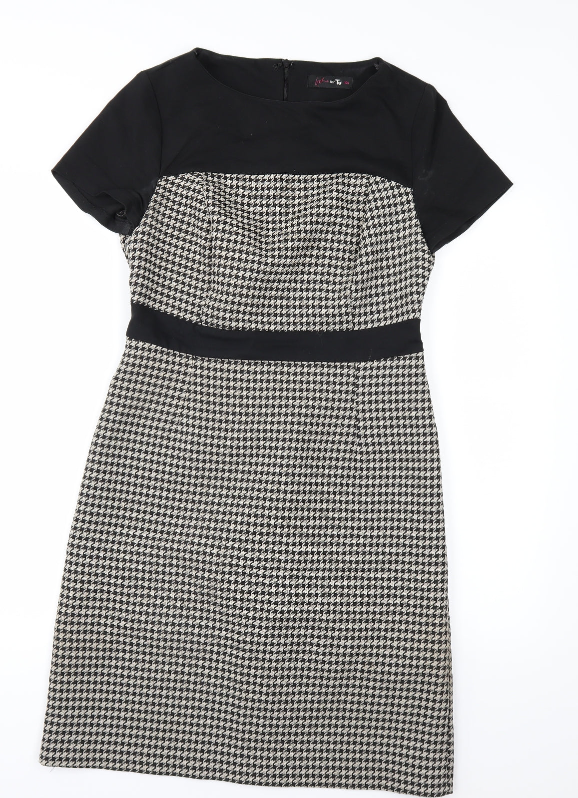 TU Womens Beige Check  Shift  Size 10