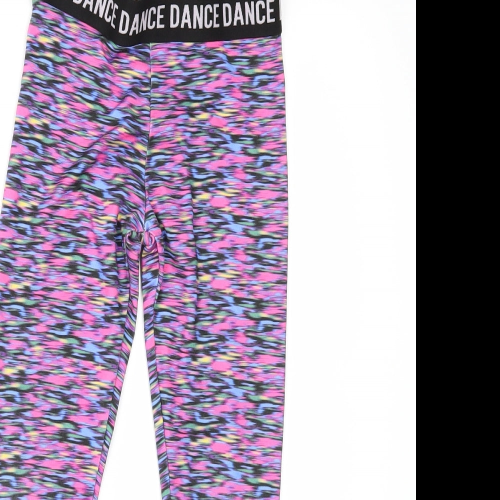 TU Girls Multicoloured Striped  Carrot Trousers Size 8 Years