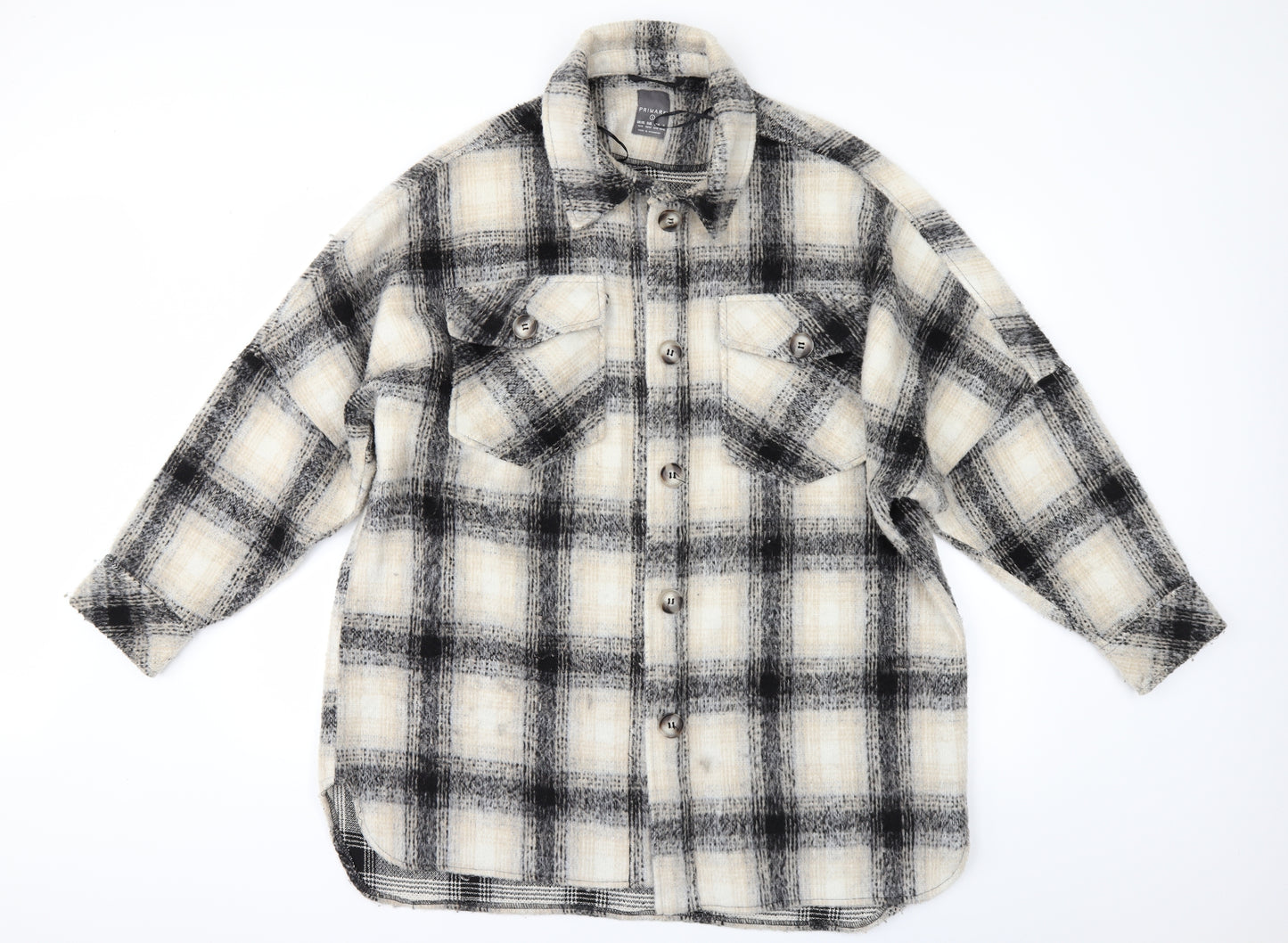 Primark Womens Beige Check  Jacket  Size L
