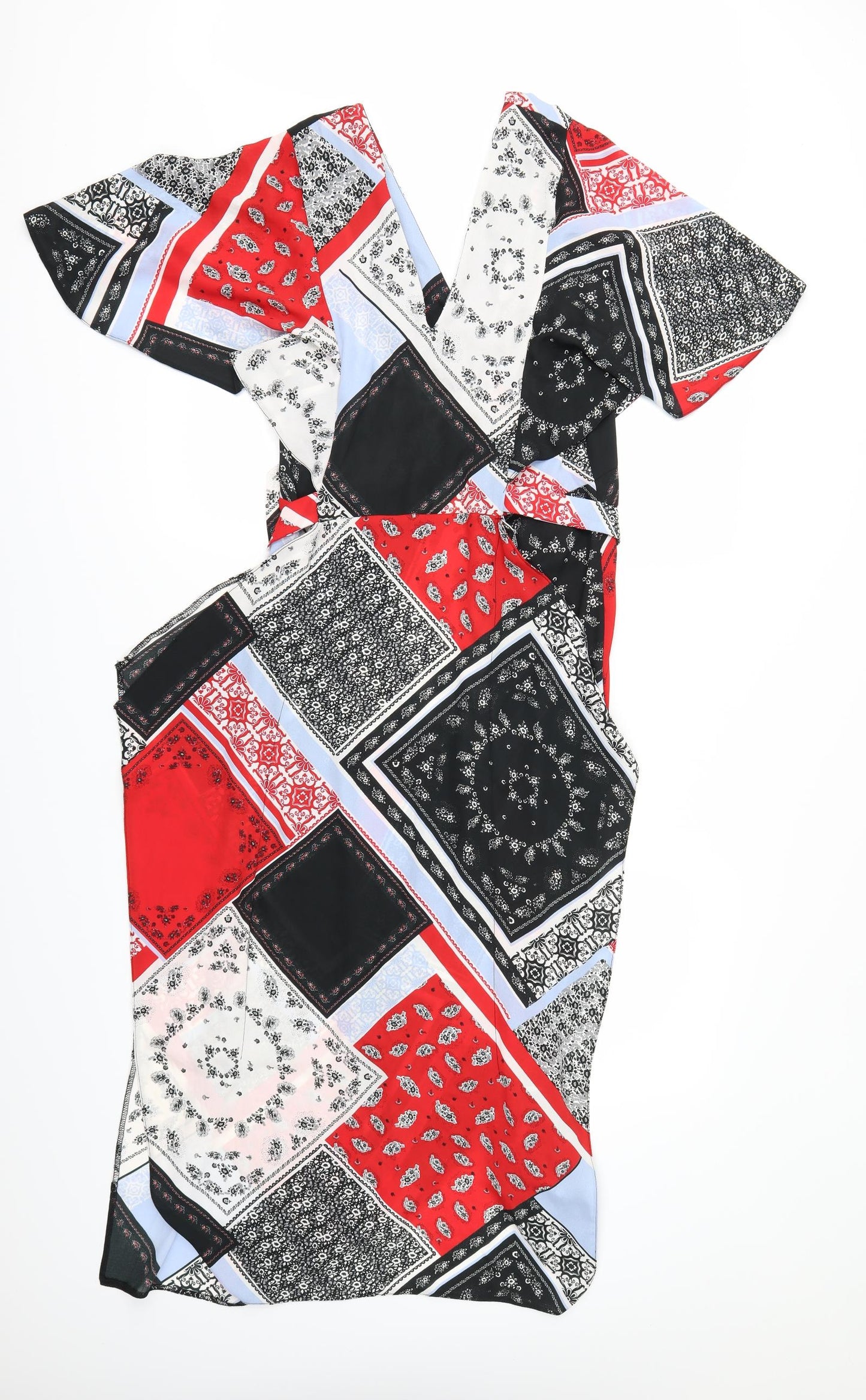 Red Herring Womens Multicoloured Geometric  Shirt Dress  Size 10