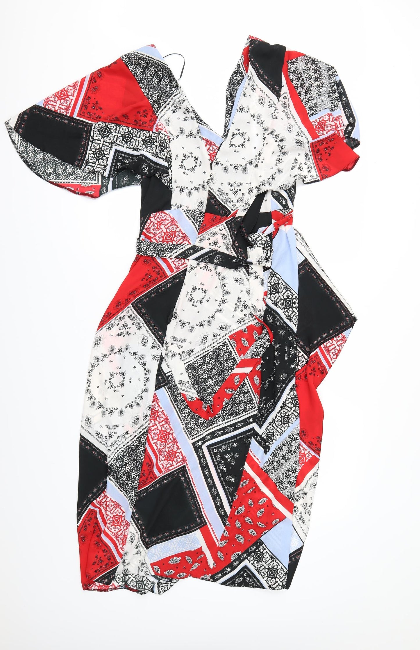 Red Herring Womens Multicoloured Geometric  Shirt Dress  Size 10