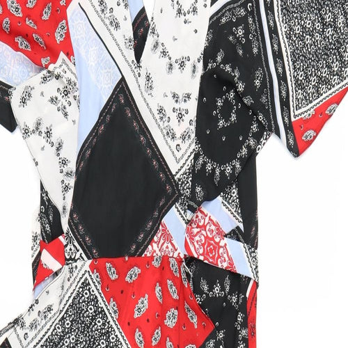 Red Herring Womens Multicoloured Geometric  Shirt Dress  Size 10