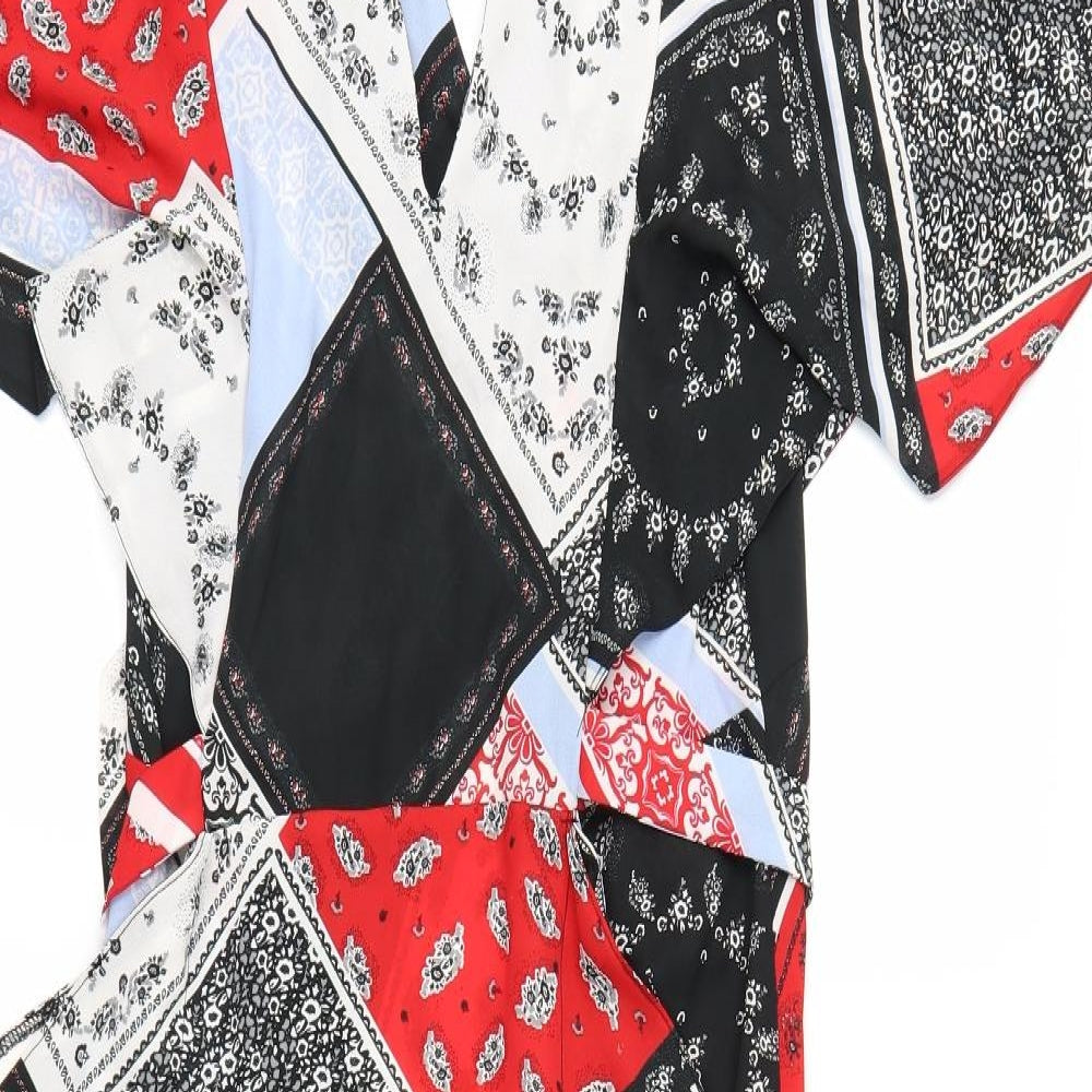Red Herring Womens Multicoloured Geometric  Shirt Dress  Size 10