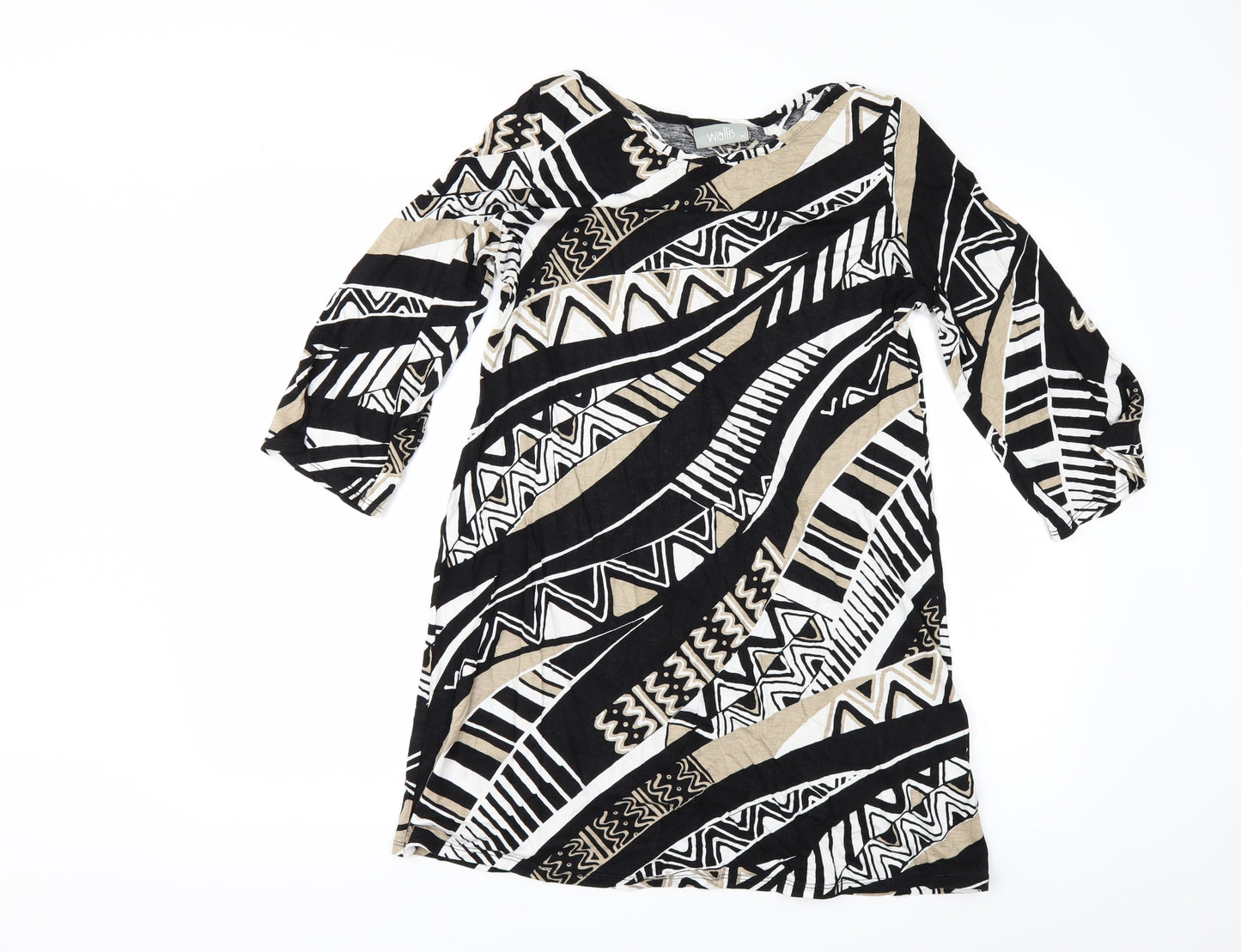 Wallis Womens Multicoloured Geometric  T-Shirt Dress  Size M