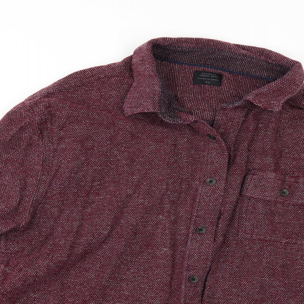 Matalan Mens Red    Button-Up Size XL