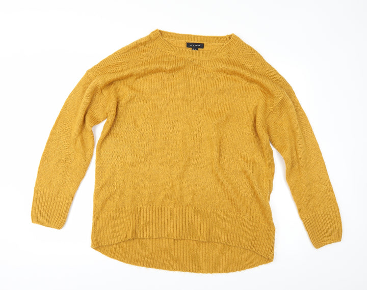 New Look Womens Yellow Pullover Jumper Size L