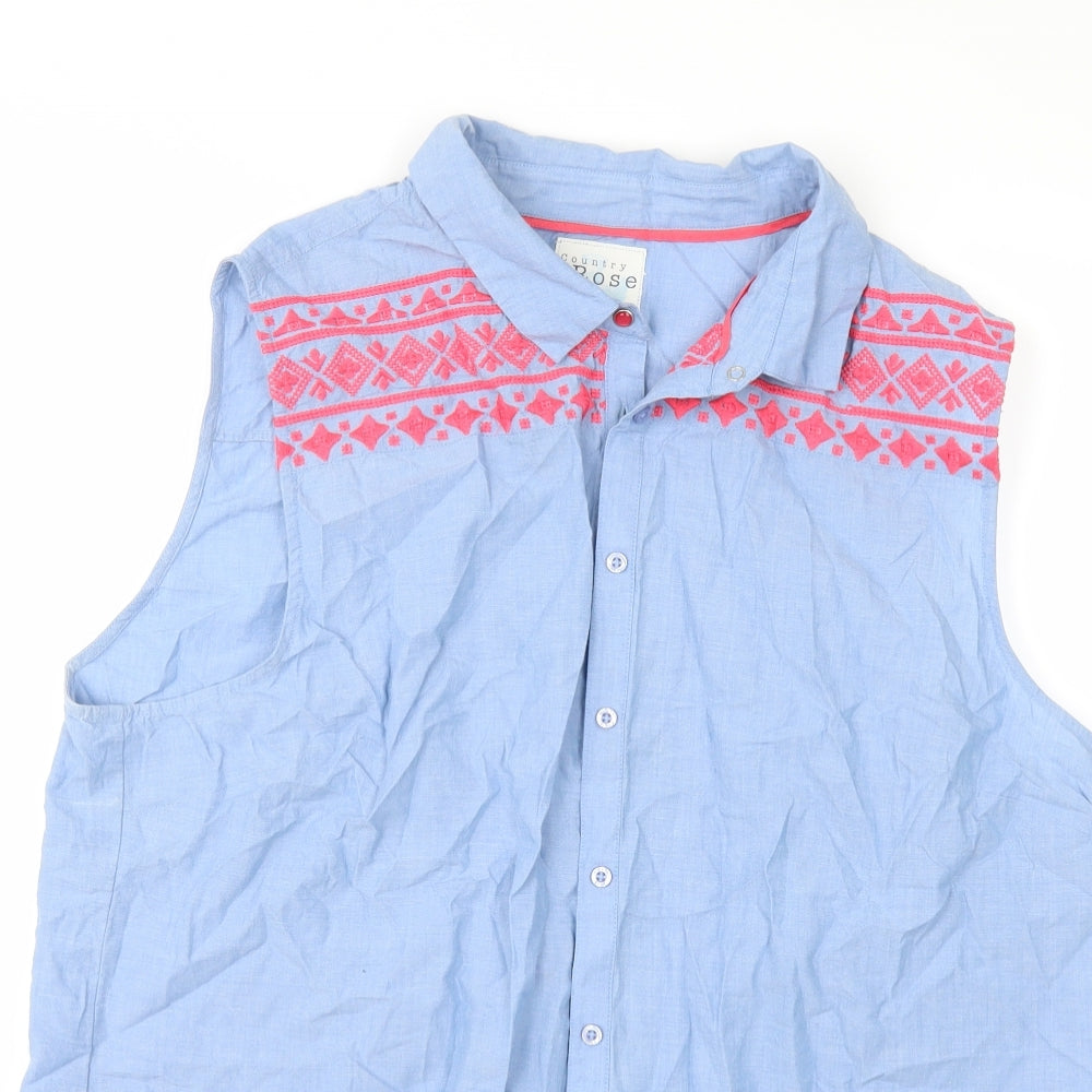 EWM Womens Beige   Tunic Button-Up Size 20
