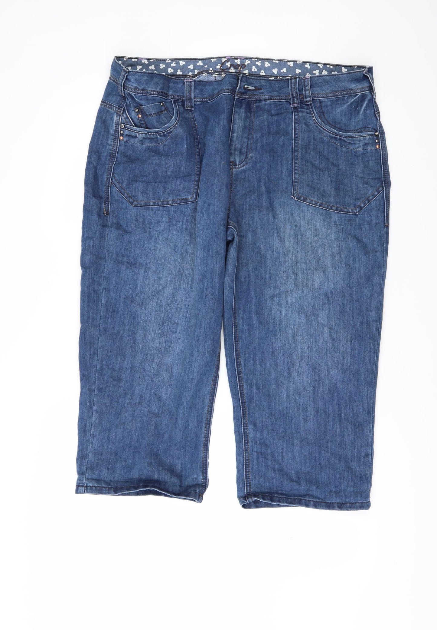 George Womens Blue  Denim Cropped Jeans Size 20 L22 in