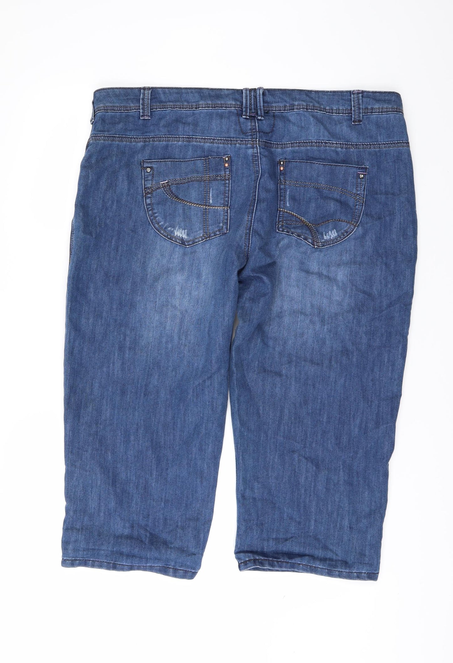 George Womens Blue  Denim Cropped Jeans Size 20 L22 in