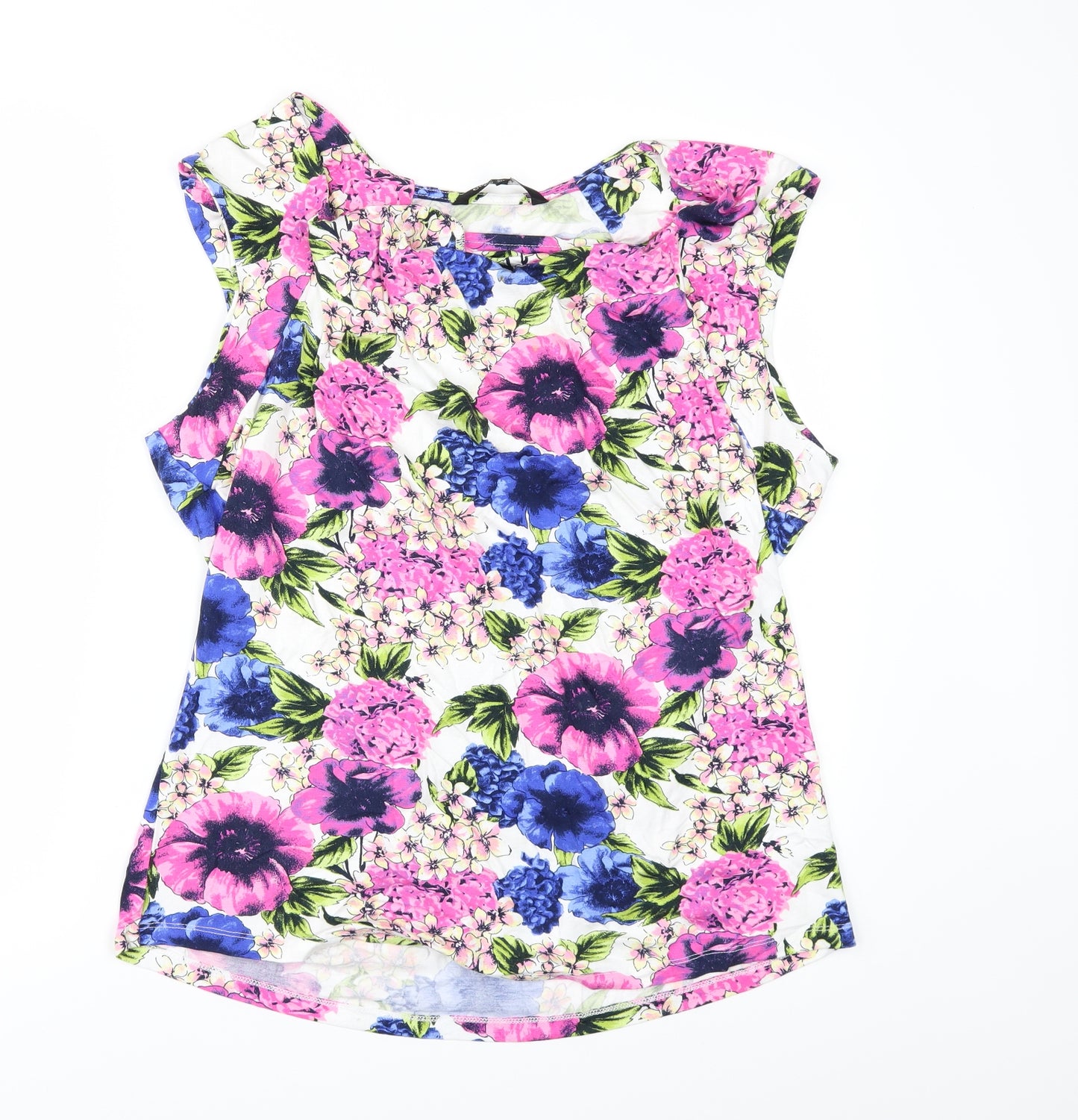Debenhams Womens White Floral  Basic T-Shirt Size 20