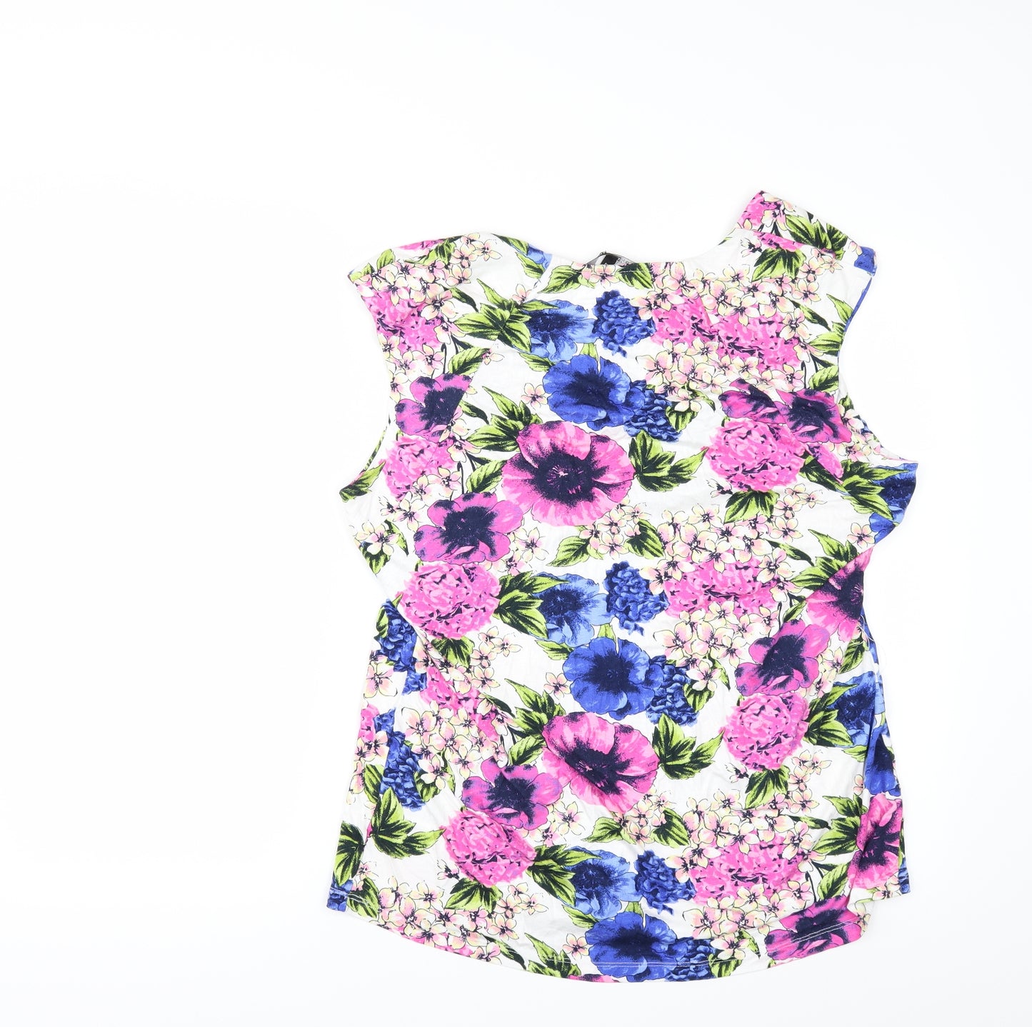 Debenhams Womens White Floral  Basic T-Shirt Size 20