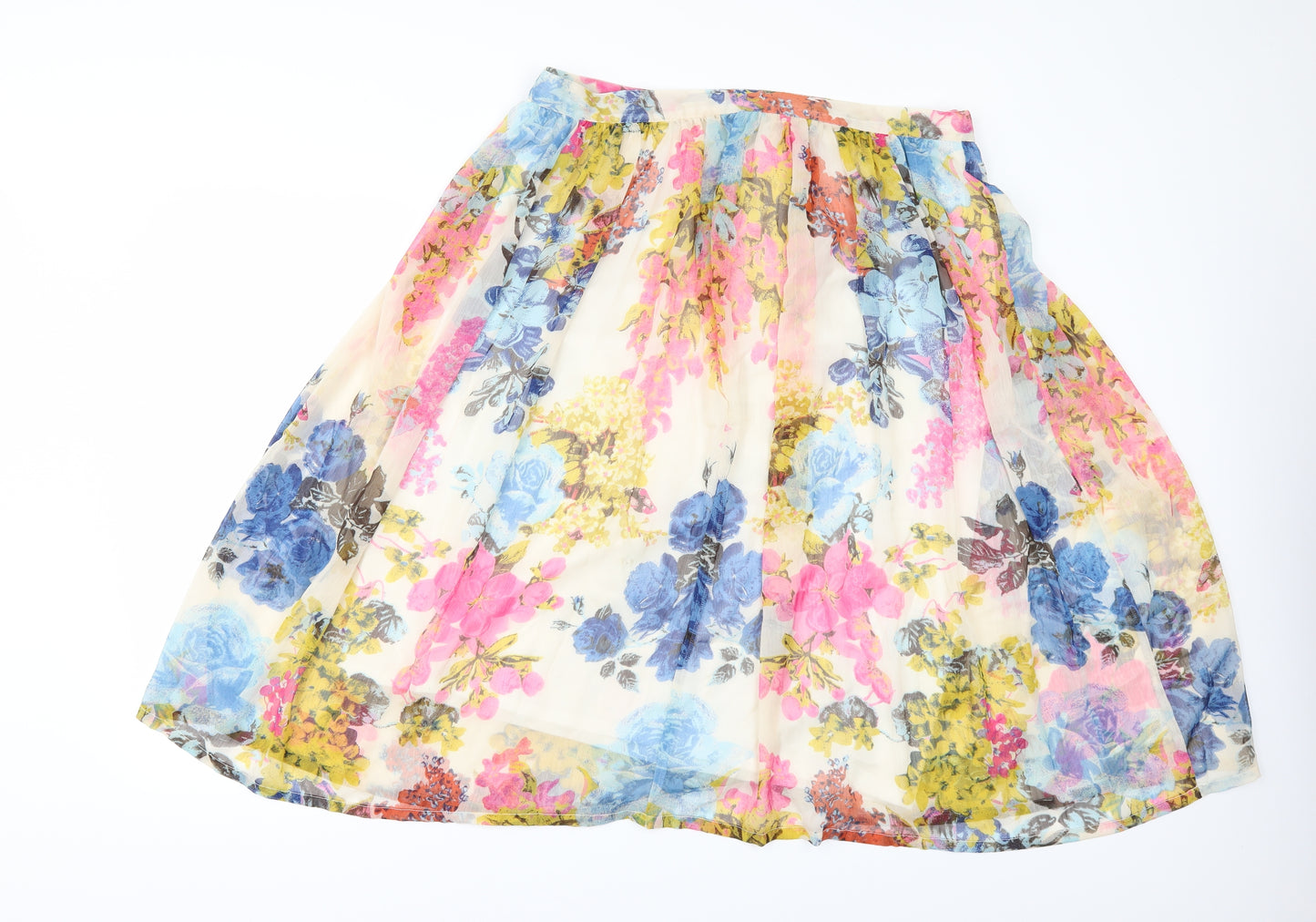 Cotton Traders Womens Multicoloured Floral  A-Line Skirt Size 16