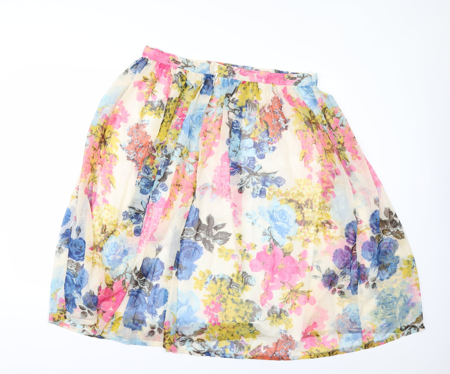 Cotton Traders Womens Multicoloured Floral  A-Line Skirt Size 16