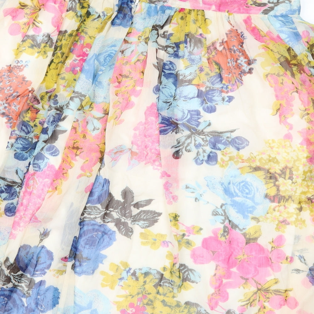 Cotton Traders Womens Multicoloured Floral  A-Line Skirt Size 16