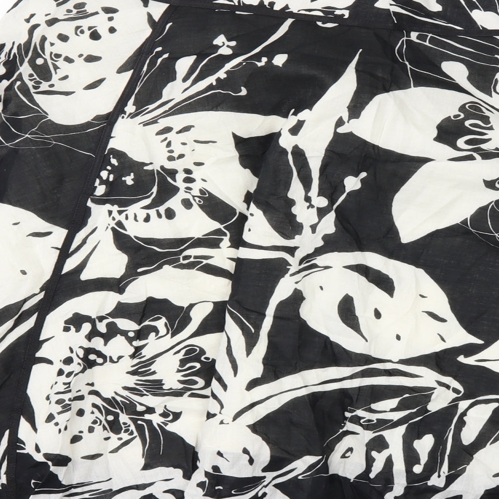 Marks and SpencerBLAC Womens Black Geometric  A-Line Skirt Size 16