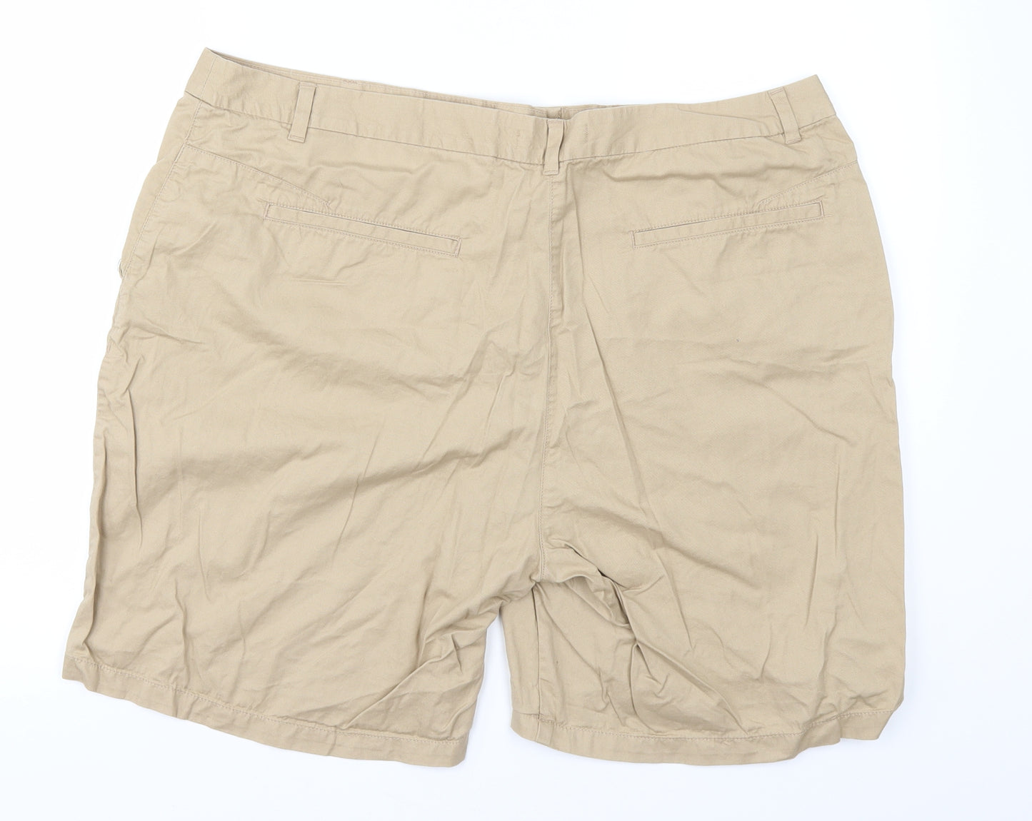 Marks and Spencer Womens Beige   Chino Shorts Size 18