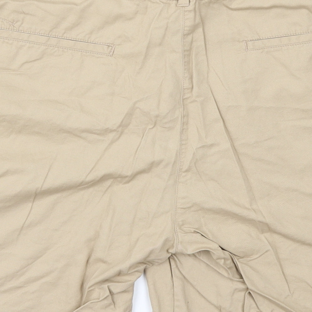 Marks and Spencer Womens Beige   Chino Shorts Size 18