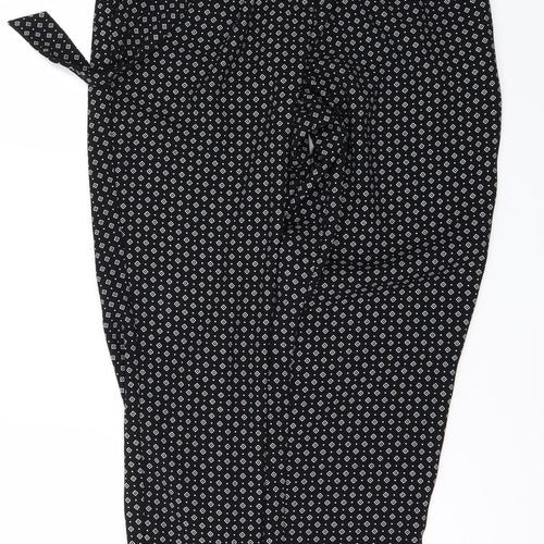 F&F Womens Black Geometric  Trousers  Size 10 L26 in