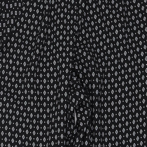 F&F Womens Black Geometric  Trousers  Size 10 L26 in