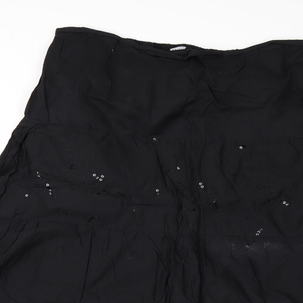 Evans Womens Black   A-Line Skirt Size 22
