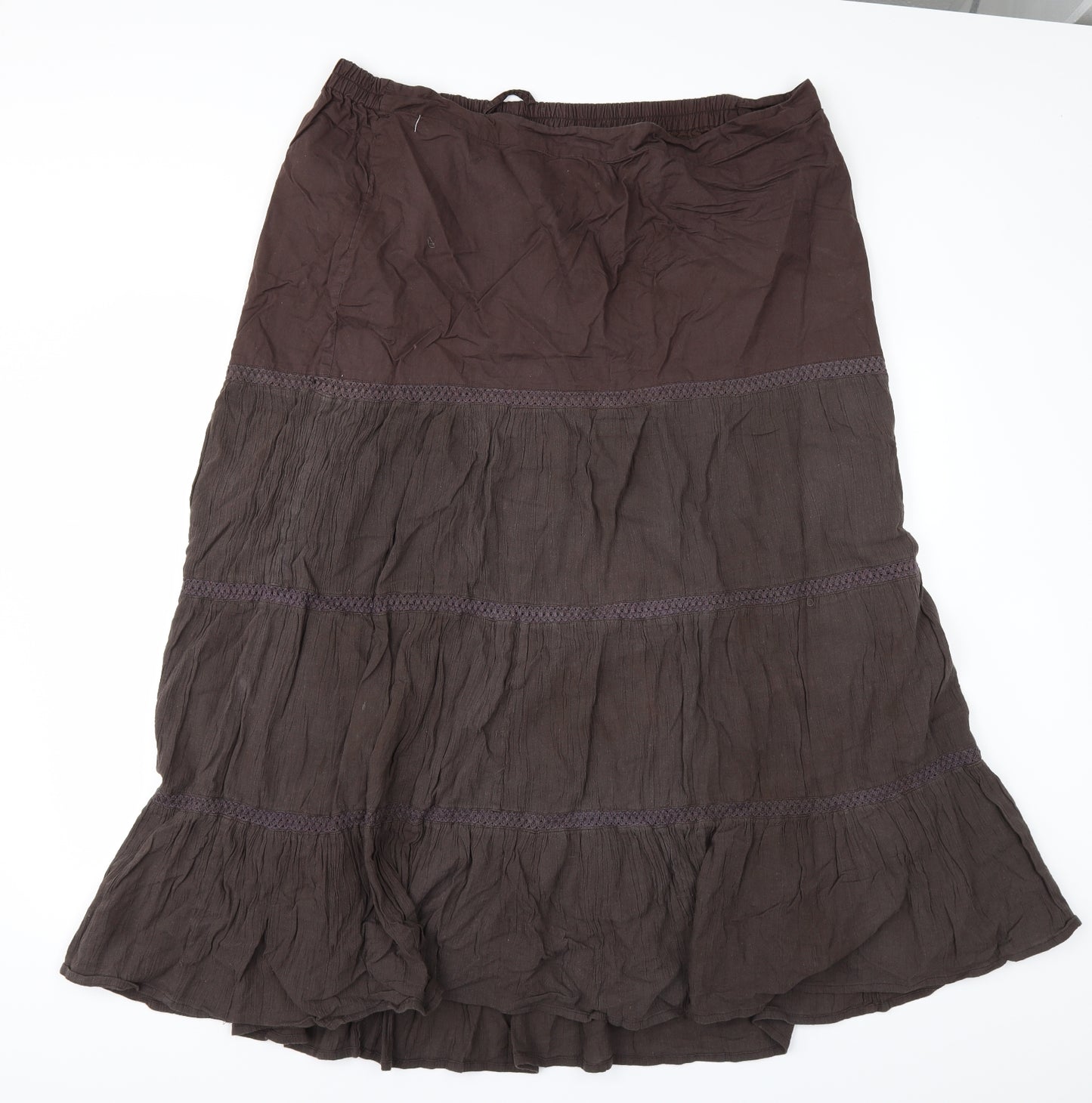 Evans Womens Brown   A-Line Skirt Size 22