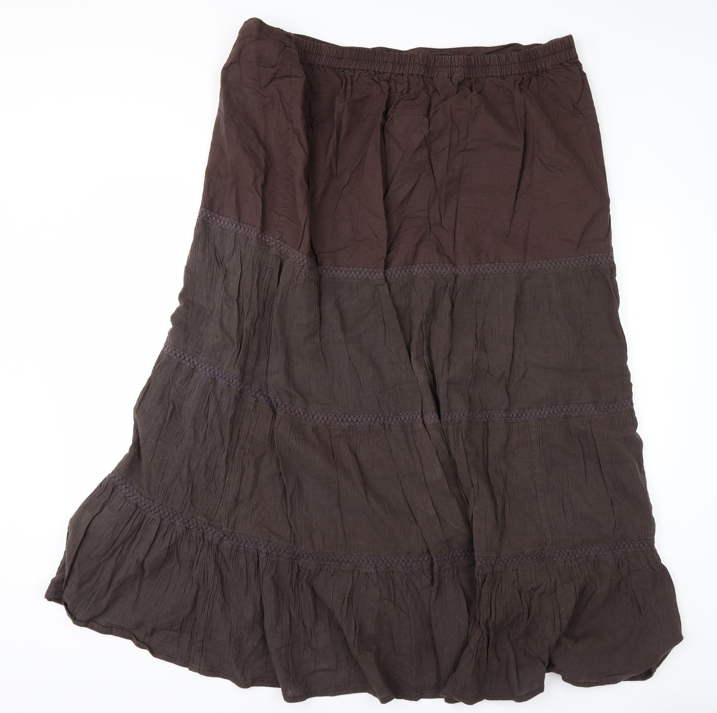 Evans Womens Brown   A-Line Skirt Size 22