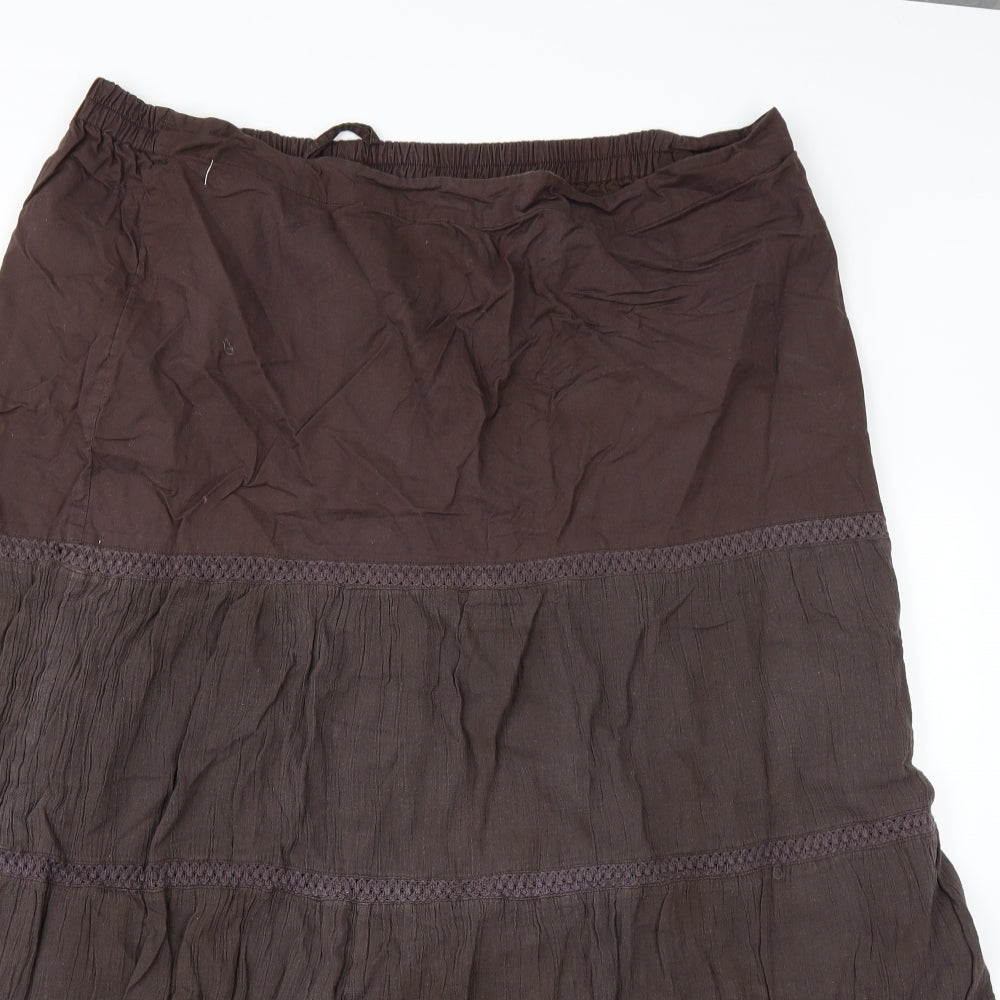 Evans Womens Brown   A-Line Skirt Size 22