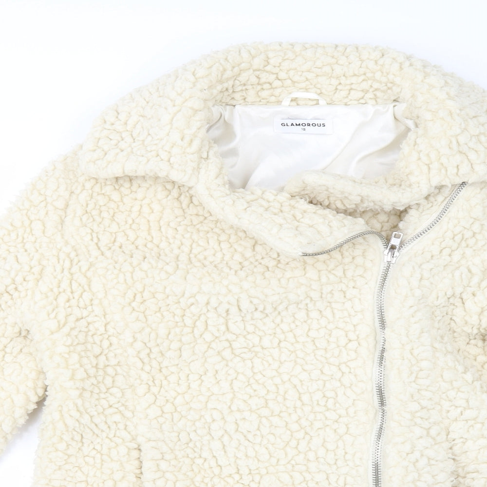 Glamourous Womens Ivory   Jacket  Size 12