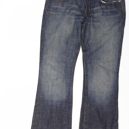 Calvin Klein Womens Blue  Denim Flared Jeans Size 32 in L28 in