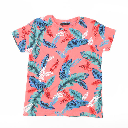 George Girls Pink Floral Jersey Basic T-Shirt Size 8-9 Years