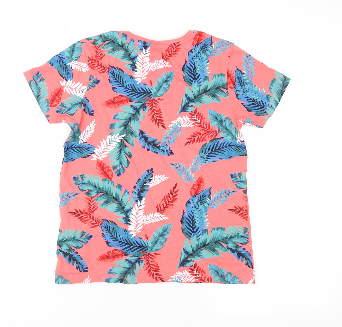 George Girls Pink Floral Jersey Basic T-Shirt Size 8-9 Years