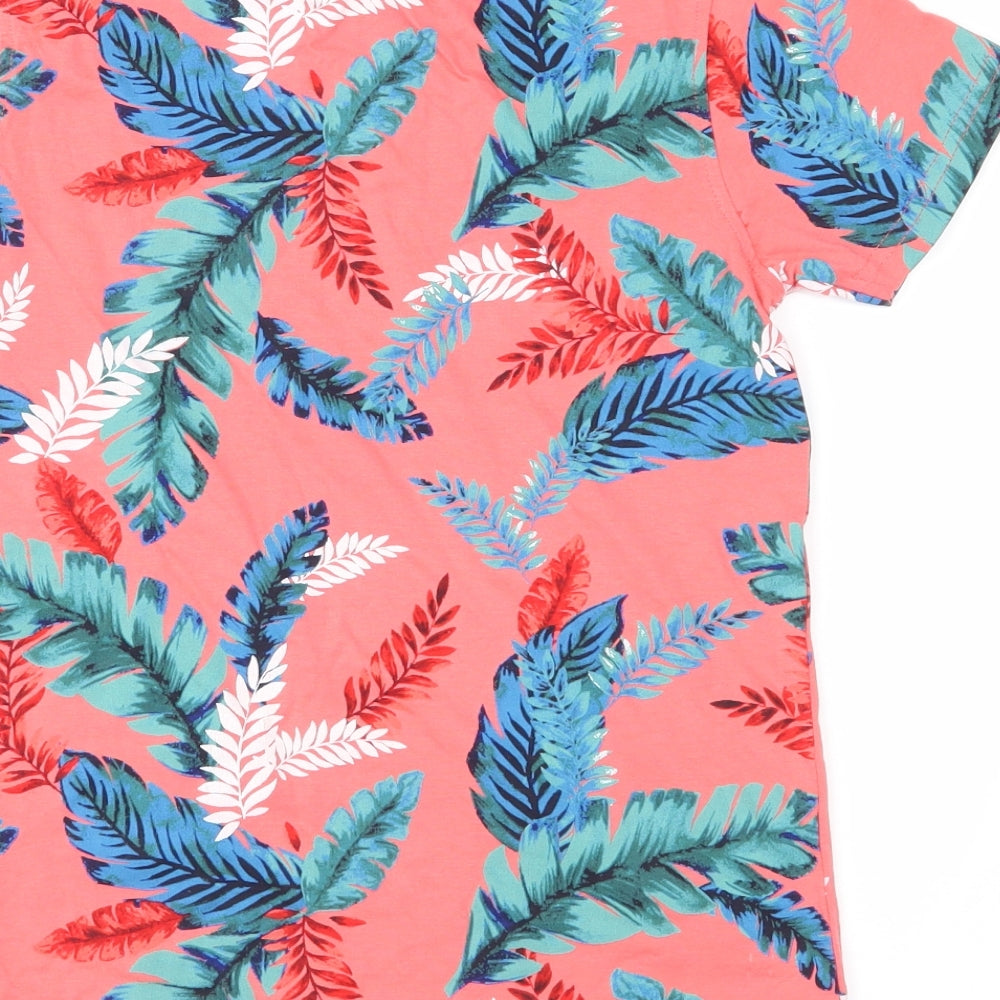 George Girls Pink Floral Jersey Basic T-Shirt Size 8-9 Years