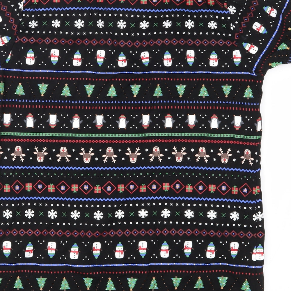 Nutmeg Boys Black Fair Isle Jersey Basic Polo Size 13-14 Years  - Snow Penguin