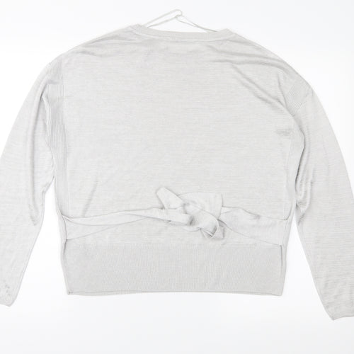 George Womens Silver  Knit Pullover Jumper Size 12