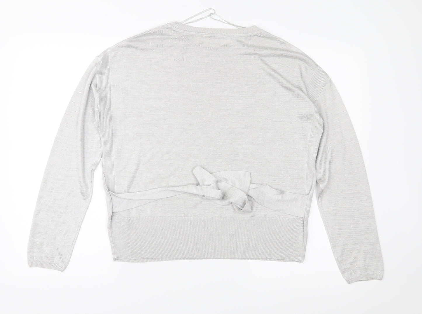 George Womens Silver  Knit Pullover Jumper Size 12