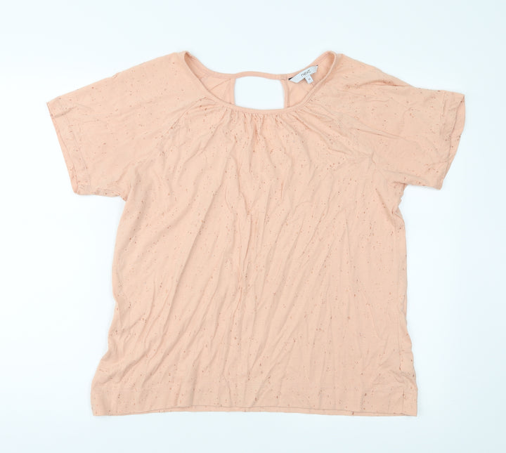 NEXT Womens Pink Polka Dot Jersey Basic Blouse Size 12