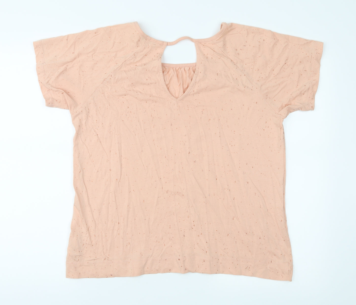 NEXT Womens Pink Polka Dot Jersey Basic Blouse Size 12