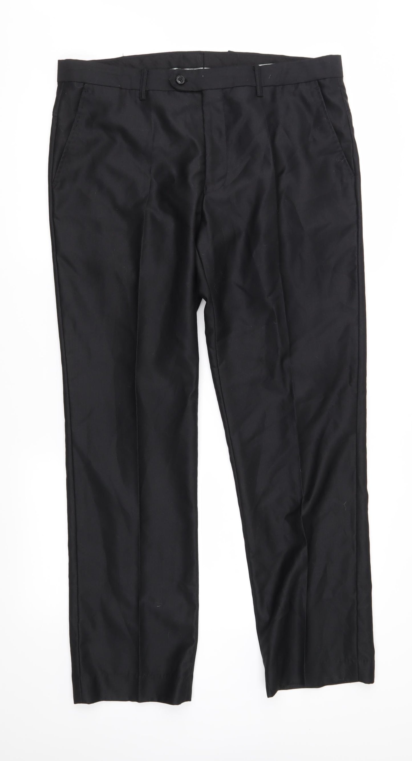Greenwoods Mens Black   Trousers  Size 36 in L30 in