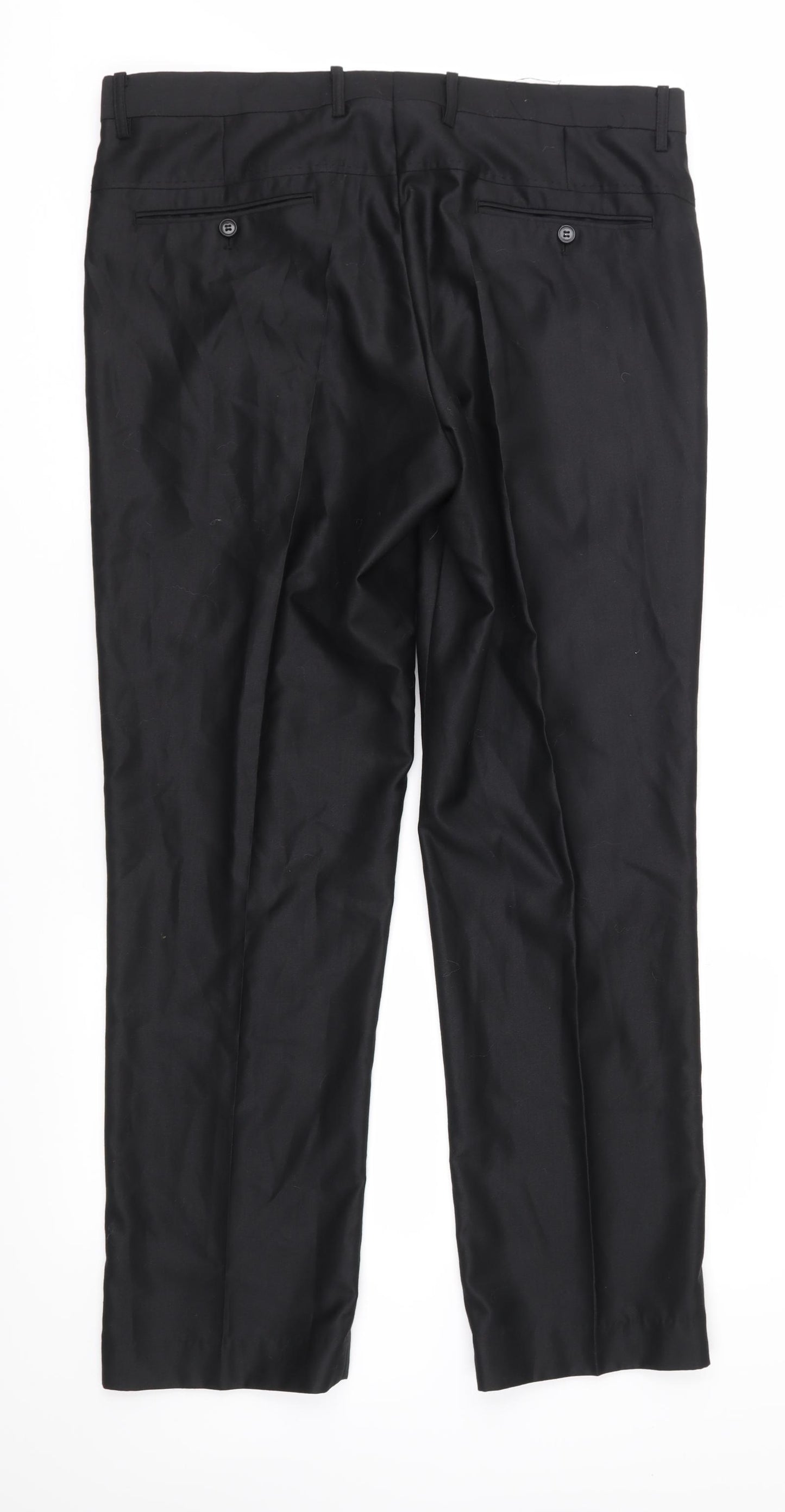 Greenwoods Mens Black   Trousers  Size 36 in L30 in