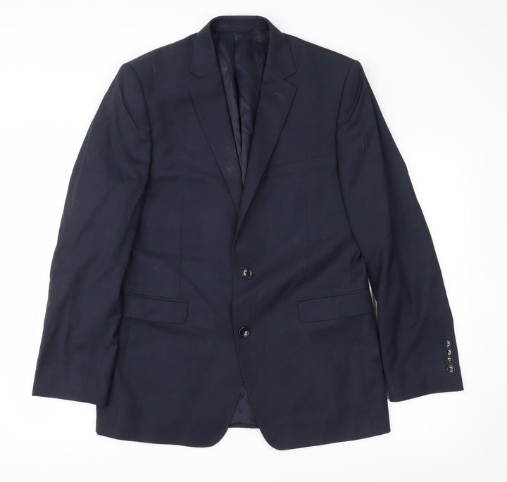 Preworn Mens Blue   Jacket Suit Jacket Size 40