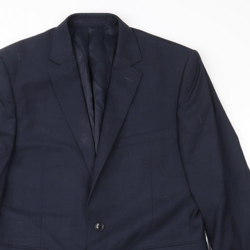 Preworn Mens Blue   Jacket Suit Jacket Size 40