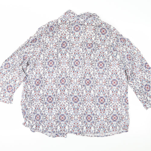 New Look Womens Blue Floral  Basic Blouse Size 16