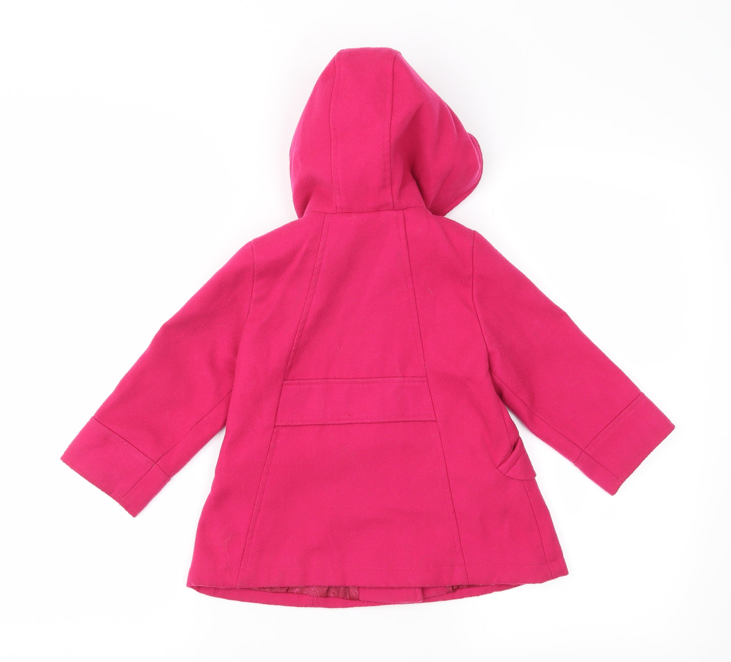 F&F Girls Pink   Duffle Coat Coat Size 18-24 Months