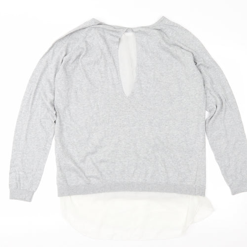 Only Womens Grey  Knit Pullover Jumper Size L